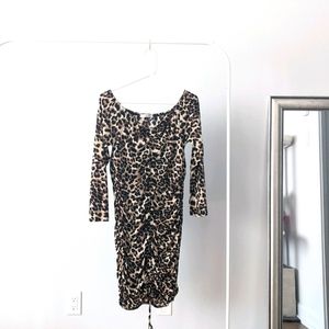 Mangosteen Leopard 2x-3x Plus Size Dress
